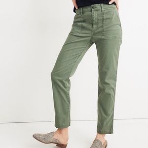 Madewell Stovepipe Fatigue Pants: TENCEL™ Lyocell Edition in green size 31